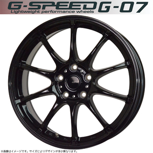 ホイールのみ 1本 17インチ 軽量 G.SPEED G-07 7.0×17 +45 5H100 メタリックBK プリウス ウィッシュ 86 BRZ 4本以上購入で送料無料