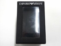 EMPORIO ARMANI　エンポリオアルマーニ　レザーブレスレット　黒　付属品:ケース　4599_画像10