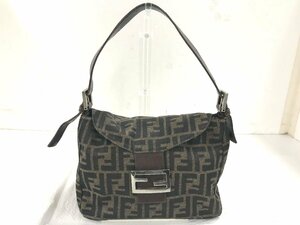 FENDI　フェンディ　ズッカ　マンマバケット　ハンドバッグ　ショルダーバッグ　茶　ブラウン　4568