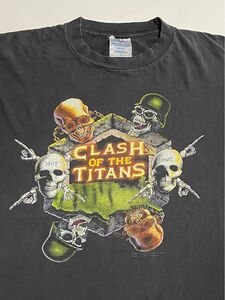 1991年　スレイヤー、メガデス、アンスラックス CLASH of the TITANS ツアーTシャツ Lサイズ　アメリカ製