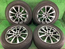 9分山程 MID Euro Speed ユーロスピード タイヤホイール 4本 17インチ 215/60R17 ブリヂストン GRVⅡ 21年製 17×7J +45 114.3 73mm 5H_画像1