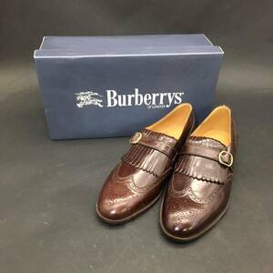 ER0229-1-3 Burberrys バーバリーズ モンクストラップ ビジネスシューズ ドレスシューズ 革靴 メンズ 表記サイズ23E 80サイズ