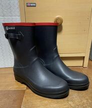 AIGLE エーグル　レインブーツ　長靴　メンズ　アイケア　ショート　マリン　キャンプ　アウトドア　サイズ42 ペダックインソール付_画像2