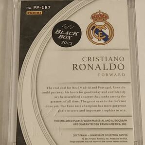 2017 CRISTIANO RONALDO PANINI IMMACULATE BLACK BOX 1/1 ジャージパッチ 直書き 直筆サインカード 1枚限定 クリスティアーノ ロナウドの画像2