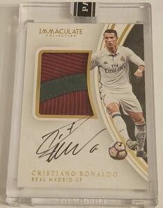 2017 CRISTIANO RONALDO PANINI IMMACULATE BLACK BOX 1/1 ジャージパッチ 直書き 直筆サインカード 1枚限定 クリスティアーノ ロナウド