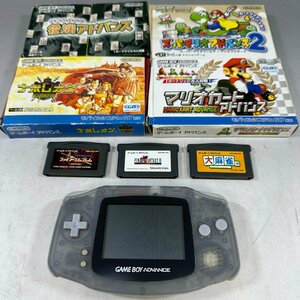 ●○[1] 任天堂 ゲームボーイアドバンス 本体 AGB-001 ミルキーブルー ソフト 5点セット ナポレオン FF6 マリオ 動確済 06/030801s○●