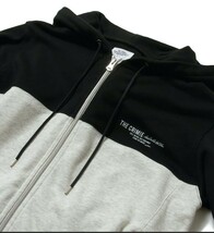 評価参照！新品！CRIMIE クライミー スウェットパーカー　Sサイズ SWITCHING HOODIE ブラック/グレー 匿名配送80cm_画像3