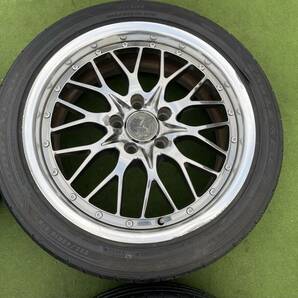 ◆ 希少！ MESH LOCK SMICE ロックスミス 当時物 ◆18x7.5J+42/8.5J+38/PCD:114.3/5穴◆4本セット.スカイライン、シルビア、チェイサー 等の画像6