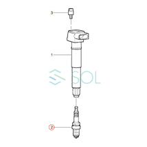 BOSCH スパークプラグ 1本 ダブルプラチナ 出荷締切18時 ワーゲン イオス ゴルフ4 ゴルフ5 トゥアレグ 101905606A_画像3