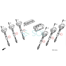 ホンダ バモス ホビオ(HM3 HM4 HJ1 HJ2) アクティバン トラック(HH5 HH6 HA8 HA9) イグニッションコイル 3本セット 1台分 30520-RS8-004_画像3