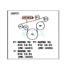 トヨタ ヴォクシー ノア エスクァイア(ZRR70G ZRR70W ZRR75G ZRR75W ZRR80G ZRR80W ZRR85G ZRR85W) ファンベルト 6PK-1230E 90916-02664_画像2