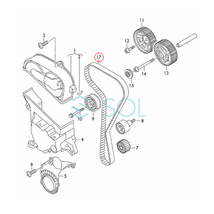 VW ゴルフ6 ゴルフ7 ビートル(5C1 5C2) トゥーラン(5T1) パサート(3G2 CB2 3G5 CB5) タイミングベルト CT1167 04E109119F_画像3