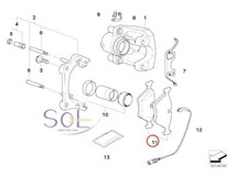 BMW E60 E63 E64 リア ブレーキパッド + パットセンサー セット 525i 530i 630i 34216763044 34356789493 出荷締切18時_画像2