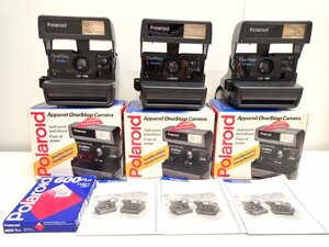 1円～ Polaroid ポラロイドカメラ OneStep closeup 600PlusFilm フィルム付 インスタントカメラ 3点おまとめ 現状品渡し J252