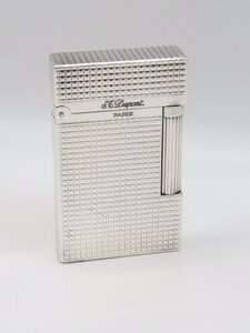 １円～ S.T. Dupont デュポン ライン2 ダイヤモンドヘッド ガスライター シルバー PLAQUE ARGENT G 動作未確認 現状品渡し J281