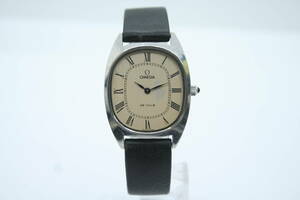 【良品 保障付 動作確認済】 OMEGA De Ville Hand-Winding White Roman Dial オメガ デビル 手巻 ローマ文字盤 #T203