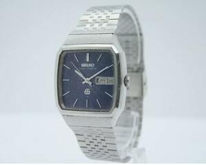 【良品 保証付 動作確認済】SEIKO KING Twin Quartz Day/Date Blue Dial Mens 9723-5010 セイコー キング ツインクォーツ メンズ #T189