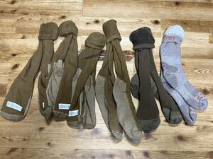 米軍放出 ブーツソックス 6足セット サイズ不明 中古良品 海兵隊 Danner BATES Under Armour Crye 5.11 LBT M4 M1911 M92 M14 P226