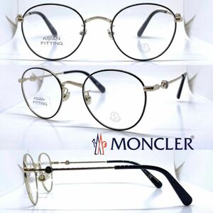 MONCLER モンクレール メガネフレームML5140-D 001ブラックリムカラー/ゴールド 眼鏡 メガネ ボストン めがね