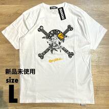 新品★ワンピース ONEPIECE Tシャツ ワノ国 グッズLサイズ ルフィ 麦わらの一味 半袖Tシャツ 海賊旗_画像1