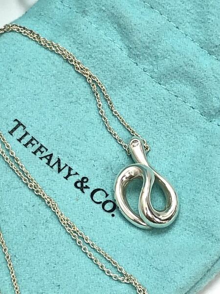 ティファニー　　オープンウェーブ　ネックレス　silver＆1Pメレダイヤ　　TIFFANY 18680143