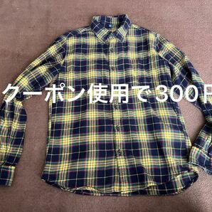 UNIQLO 長袖 ボタンダウン チェック柄 ネルシャツ 長袖シャツ 綿100%シャツ　150 160 ユニクロ　美品　男の子　