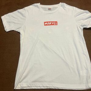 marvel マーベル 白 XL ホワイト Tシャツ　半袖　バックプリント　サイズO メンズ　大きめ　ほぼ新品　美品　UNIQLO