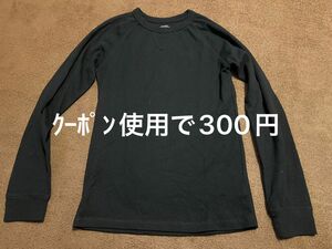 エルフィンドール　黒　ワッフル　カットソー　 ブラック 長袖Tシャツ　綿　160 150 美品