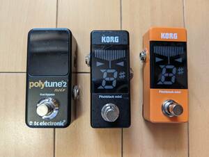 【USED】TC.Electronics Poly tune2 MINI, KORG PitchBlack MINI ×２ 3台まとめて