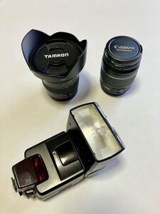 Canon Tamron レンズ スピードライトの3点セット