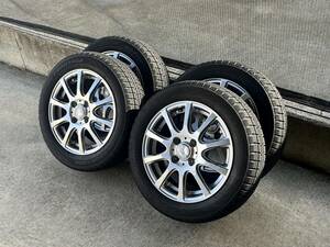 ☆☆　155/65R14　スタットレス　アルミホイール組4本　中古　14×4.5J　PCD100　☆☆