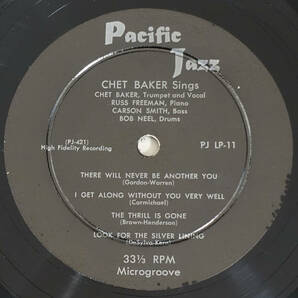 US Pacific Jazz PJ LP-11 オリジナル Chet Baker Sings DG/Flat Edgeの画像3