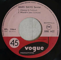 France Vogue EPL 7064 オリジナル Miles Davis Sextet _画像3