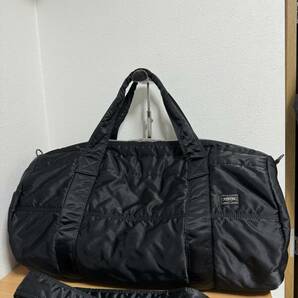 新品同様●PORTER 吉田カバン ポーター タンカー 2WAY BOSTON BAG(M) ロールボストンバッグ 黒 の画像1