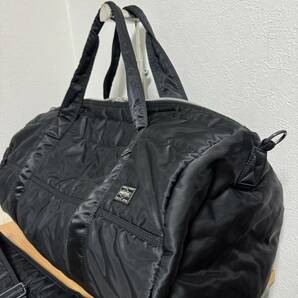 新品同様●PORTER 吉田カバン ポーター タンカー 2WAY BOSTON BAG(M) ロールボストンバッグ 黒 の画像3