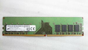 デスクトップ用PCメモリ Micron 8GB PC4-2666V-UA2-11 MTA8ATFG64AZ-2G6E1 DIMM 中古動作品(w475)