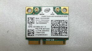 複数入荷 無線LANカード Intel Centrino Advanced-N 6205 62205ANHMW Lenovo など用 中古動作品(MS04)