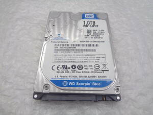 WD WD10JPVT 2.5型HDD 5400RPM 9.5mm 1TB SATA 中古動作品(H601)