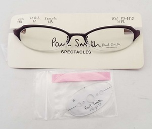 T2380[未使用]Paul Smith Spectacles(ポール・スミス・スペクタクルズ)眼鏡フレーム メガネ 伊達眼鏡レンズ PS-9113 MPL 51□17-135