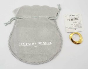 T3621〇SYMPATHY OF SOUL/シンパシーオブソウル Horizon Ring ホライゾンリング ゴールドプレート BRASS STR1906GP サイズ13号 指輪