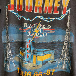 70s 80s ヴィンテージ JOURNEY ジャーニー ツアー 両面プリント Tシャツ ロックT バンドT ROCK プログレッシブ ハードロックの画像3