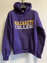 Champion チャンピオン NAZARETH COLLEGE ナザレス カレッジ スウェット パーカー トレーナー パープル S_画像2