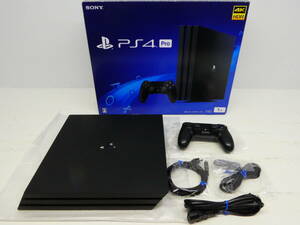 073-A33) 中古品 SONY PS4 プレイステーション4 Pro CUH-7000B 1TB ジェットブラック 動作OK ※中箱一部・取説欠品※