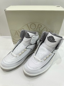 268-HK9)NIKE AIR JORDAN 2 RETRO SAIL セイル ナイキ エアジョーダン スニーカー ホワイト グレー サイズ27.5㎝ DR8884-100