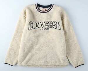 ◆新品◆ 定価4899円!! CONVERSE コンバース ビッグシルエット!! ボアクルースウェット トレーナー 白 オフホワイト メンズ XLサイズ