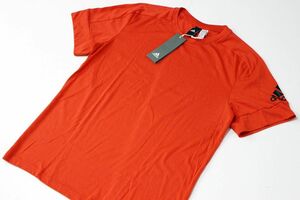 ◆新品◆ 定価3170円!! adidas アディダス トレーニングウェア Tシャツ カットソー 半袖 クルーネック 丸首 オレンジ 橙 メンズ Mサイズ