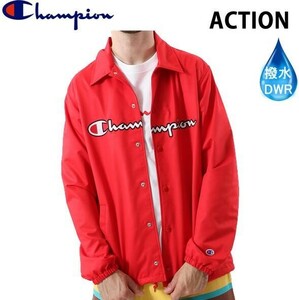 ◆新品◆ 定価11880円!! Champion チャンピオン 撥水加工!! コーチジャケット ウインドブレーカー 赤 レッド メンズ Mサイズ