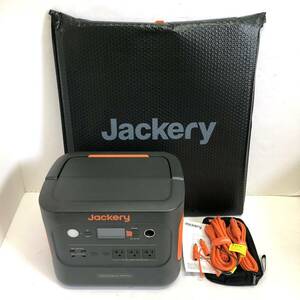 [ unused storage goods ]Jackery JE-1000C portable power supply 1000Plus +sola- panel 100W 1 pieces set jakli ground . disaster prevention outdoor 