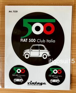 ◆★【未使用】フィアット 500 CLUB Italiaステッカー FIAT シール