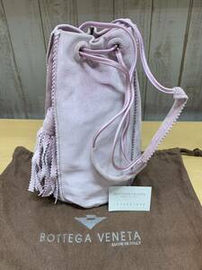 BOTTEGA VENETA レザー ポーチ 巾着バッグ ピンク ボッテガヴェネタ ITALY